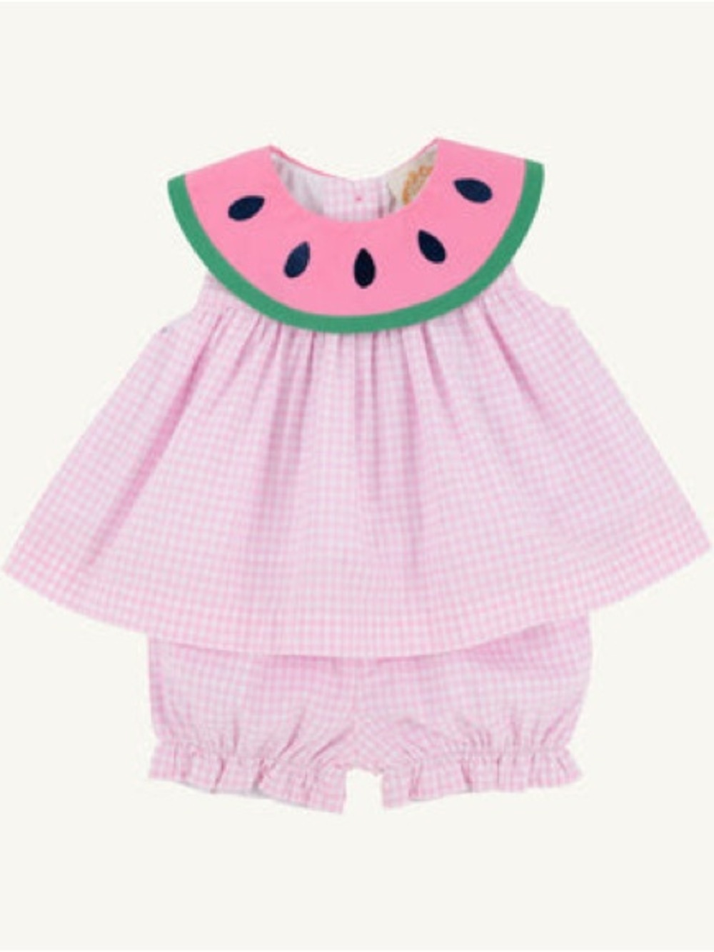 ✨BNWT!✨ Beaufort Bonnet Pink Gingham Watermelon Tabitha's Teacher's Pet Set 2T